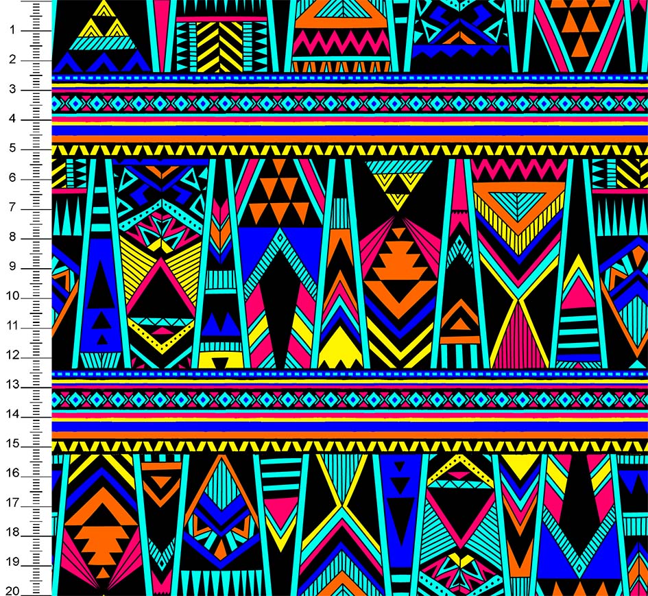 Sintético Doll Geometrico faixas Cores da Africa e6651