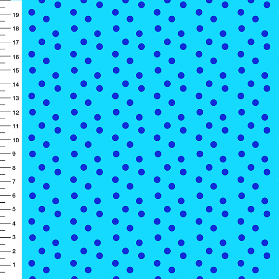 Sintético Doll Poá Azul Fundo Azul Claro - Meia Tigela 50cm x 1,36mt