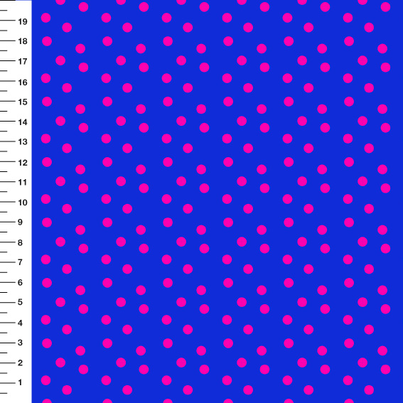 Sintético Doll Poá Pink Fundo Azul - Meia Tigela 50cm x 1,36mt