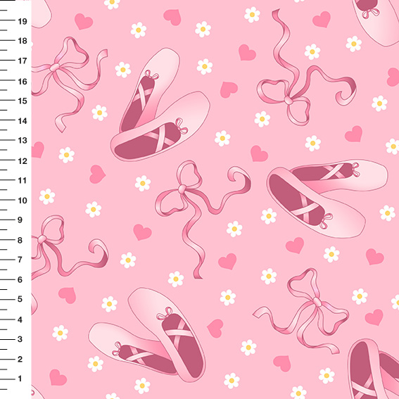 Sintético Doll Sapatilhas de Ballet Fundo Rosa - Meia Tigela 50cm x 1,36mt