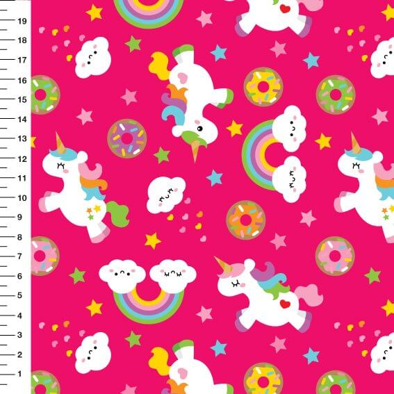Sintético Doll Unicórnio Des 34850 Var06 - Pink 50cm x 1,36mt