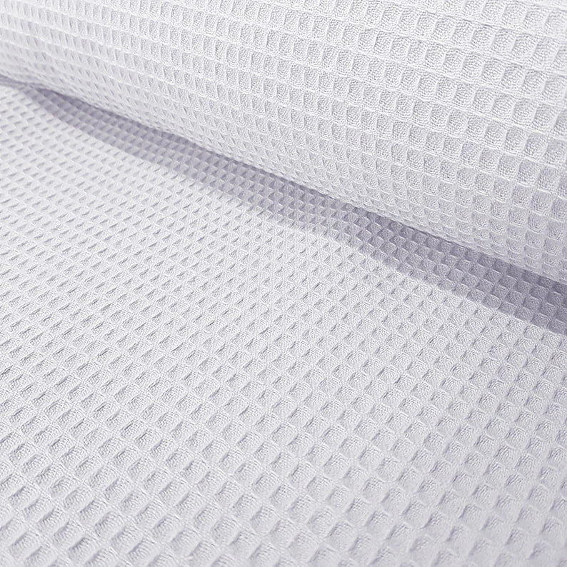 Tecido Piquet Favo Branco 100% Algodão 50cmx1,60mt