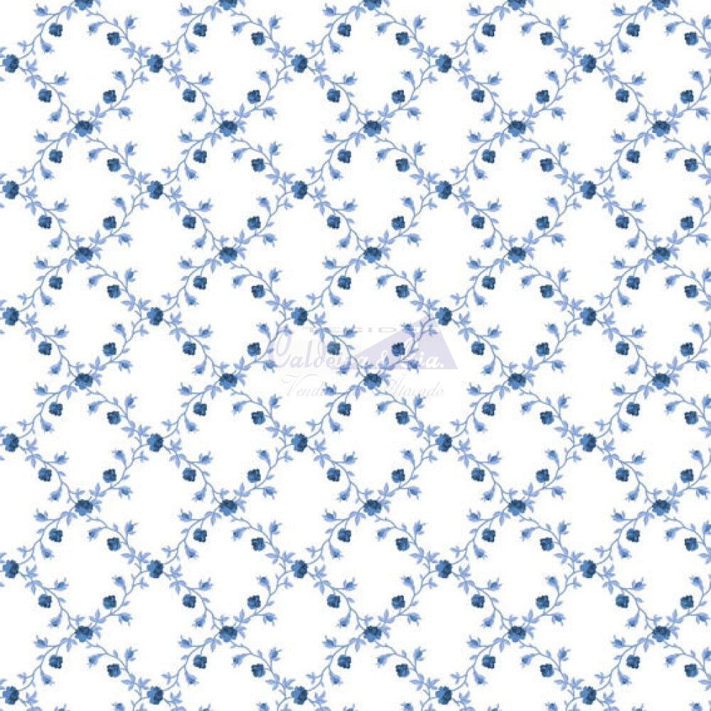 Floral Valentina cor 08 (Azul)