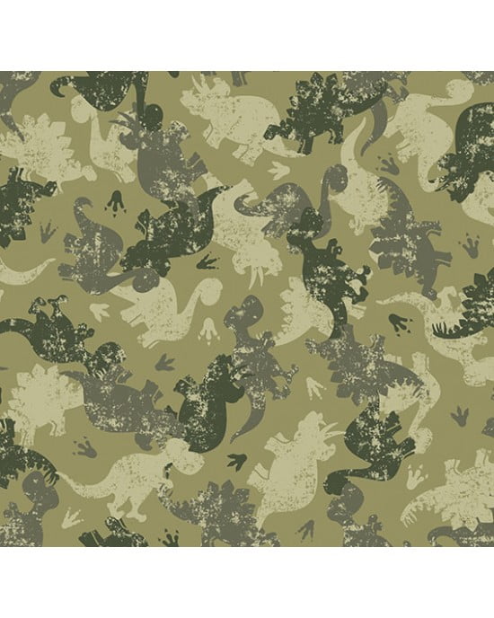 Tricoline Estampada Camuflado Dinos 01