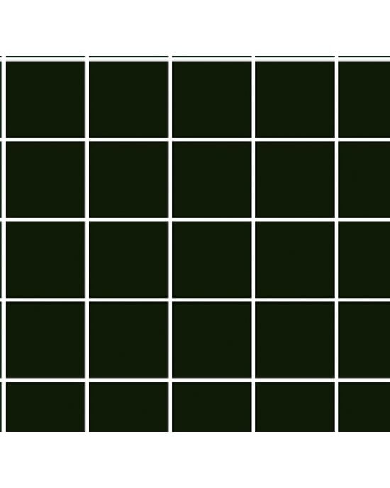 Tricoline Estampada Grid cor 01 (Preto c/ Branco) - Tecidos Caldeira