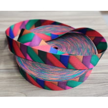 Alça Acetinada EstampadaFitas Colors - 3,0 CM