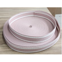 Alça Chic para Bolsa de Poliéster Rosa Velho/Creme - 3,0 CM