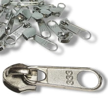 Cursor Ziper N.5 - Cor Niquelado Pacote com 10un