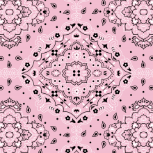 Lenço Bandana Desenho d2272 var29 rosa