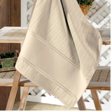 Toalhas Lavabo Dohler Velour Artesanalle - Cor Bege
