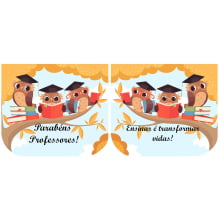 Necessarie Porta Moedas Dia dos Professores 3 Corujas - Sintetico Doll