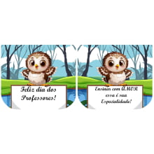 Necessarie Porta Moedas Dia dos Professores Coruja Árvores - Sintetico Doll
