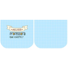 Necessarie Porta Moedas Dia dos Professores Fundo Azul - Sintetico Doll