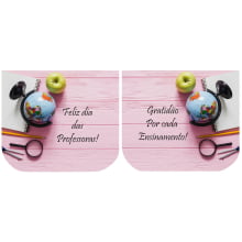 Necessarie Porta Moedas Dia dos Professores Globo Fundo Rosa - Sintetico Doll