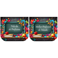 Necessarie Porta Moedas Dia dos Professores Quadro e Flores - Sintetico Doll