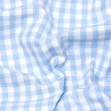 TECIDO TRICOLINE FIO TINTO XADREZ  G - AZUL BB - 100% ALGODÃO