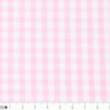 TECIDO TRICOLINE FIO TINTO XADREZ  G - ROSA BB - 100% ALGODÃO