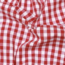 TECIDO TRICOLINE FIO TINTO XADREZ G - VERMELHO - 100% ALGODÃO