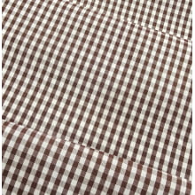 Tecido Tricoline Fio Tinto Xadrez M Marrom Claro -  100% Algodão