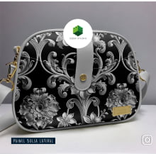 Painel Bolsa Marilene Arabesco Fundo Preto