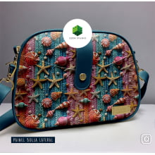 Painel Bolsa Marilene Estrela e Conchas do Mar Fundo Degradée