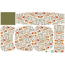 Painel Bolsa Marilene Floral Pequeno Frundo Branco