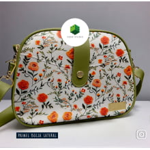 Painel Bolsa Marilene Floral Pequeno Frundo Branco