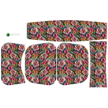 Painel Bolsa Marilene Flores Rosa Tricô