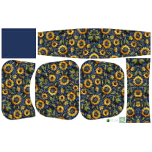 Painel Bolsa Marilene Girassol Fundo Jeans