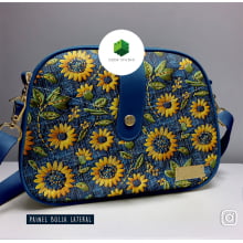 Painel Bolsa Marilene Girassol Fundo Jeans