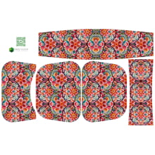 Painel Bolsa Marilene Mandalas Rosas e Vermelhas