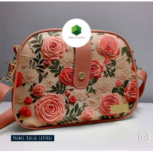 Painel Bolsa Marilene Rosas 3D Fundo Bege