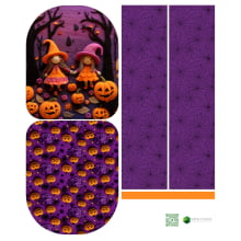 Painel Mochila Média Halloween - Sintético Doll Estampado