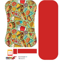 Painel Porta Marmita Lancheira Hambúrguer - Sintético Doll Estampado