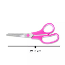 Tesoura Confort Círculo Rosa - 21,5 cm