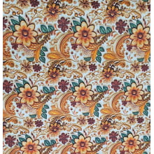 Tecidos Sarja Impermeável Losango Flores Amarelas 9100e13687