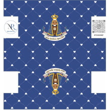Estojo Box Nossa Senhora Fundo Azul Coração - Sintetico Doll