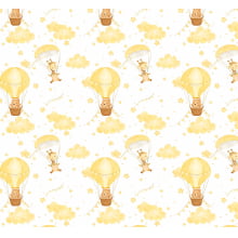 Girafa Paraquedas e Urso Balão Amarelo - Sintético Doll