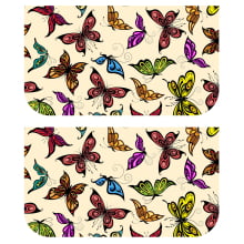 Necessarie Carteira Borboletas Fundo Amarelo - Sintético Doll