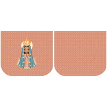 Necessarie Porta Moeda Nossa Senhora Fundo Salmão - Sintético Doll