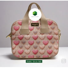 Painel Bolsa Baú Coração Crochê