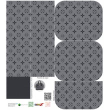 Painel Bolsa Baú Paris Cinza Painel Bolsa Baú Paris Cinza