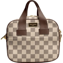 Painel Bolsa Baú Paris Xadrez Bege