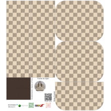 Painel Bolsa Baú Paris Xadrez Bege Painel Bolsa Baú Paris Xadrez Bege