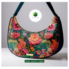Painel Bolsa Canoa Flores Coloridas