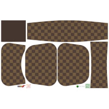 Painel Bolsa Lateral Paris Xadrez Marrom