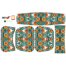 Painel Bolsa Marilene Flor e Listras 3D
