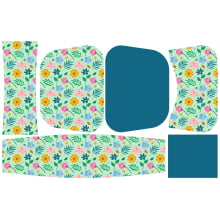 Painel Bolsa Marilene Flor e Folhas Painel Bolsa Marilene Flor e Folhas