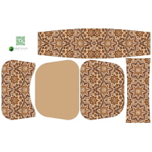 Painel Bolsa Marilene Mandalas Bege e Lisa