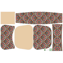 Painel Bolsa Marilene Mandalas Juta - Bege